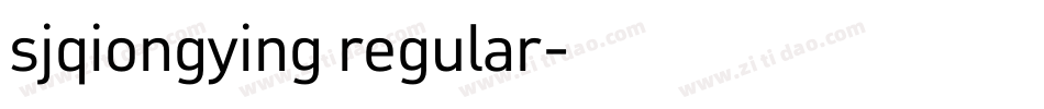 sjqiongying regular字体转换